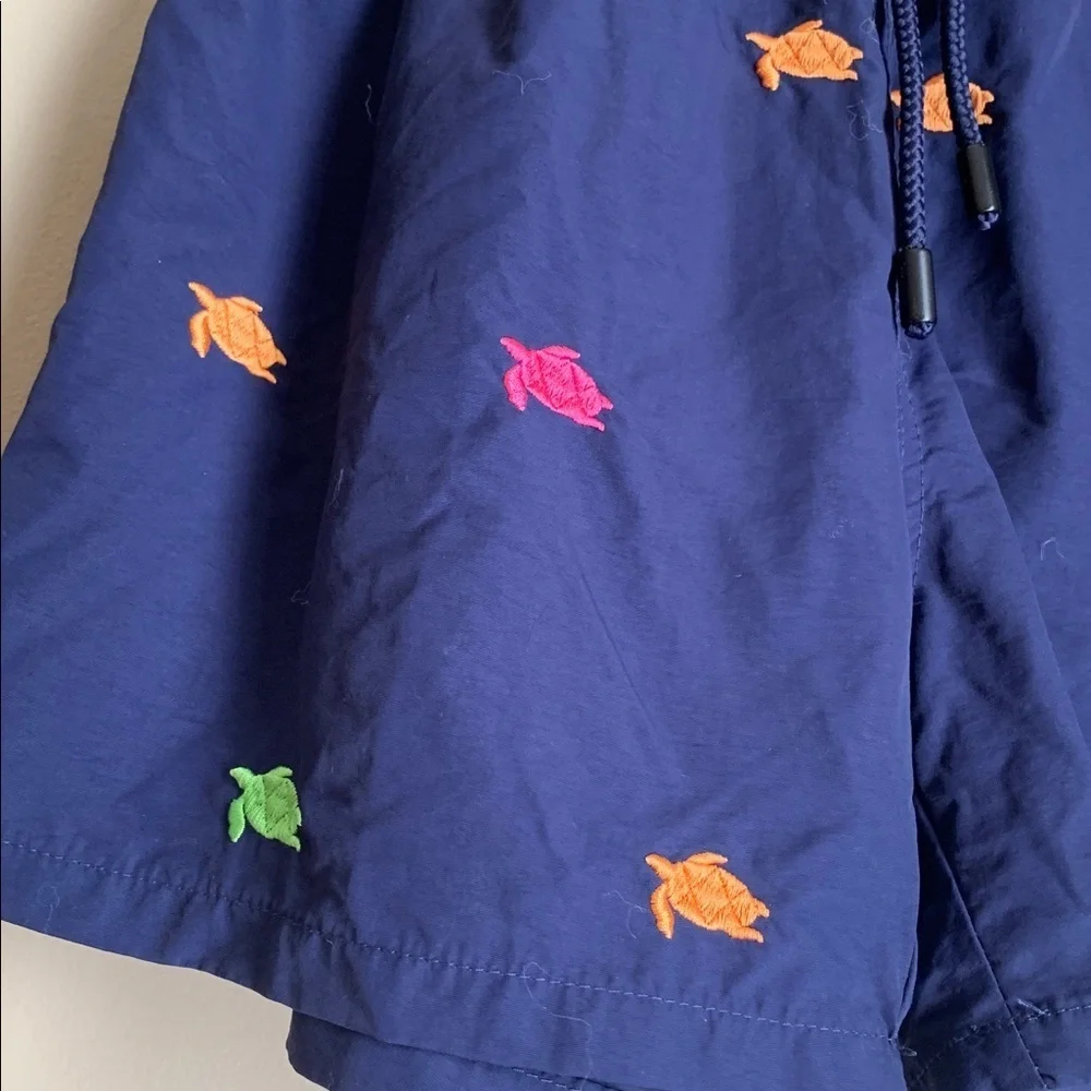 Warren Webber Swim Trunks beachwear blue with turtles Drawstring
